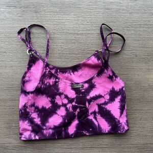 Bombshell nwot top. Tie dye pink ribbed
